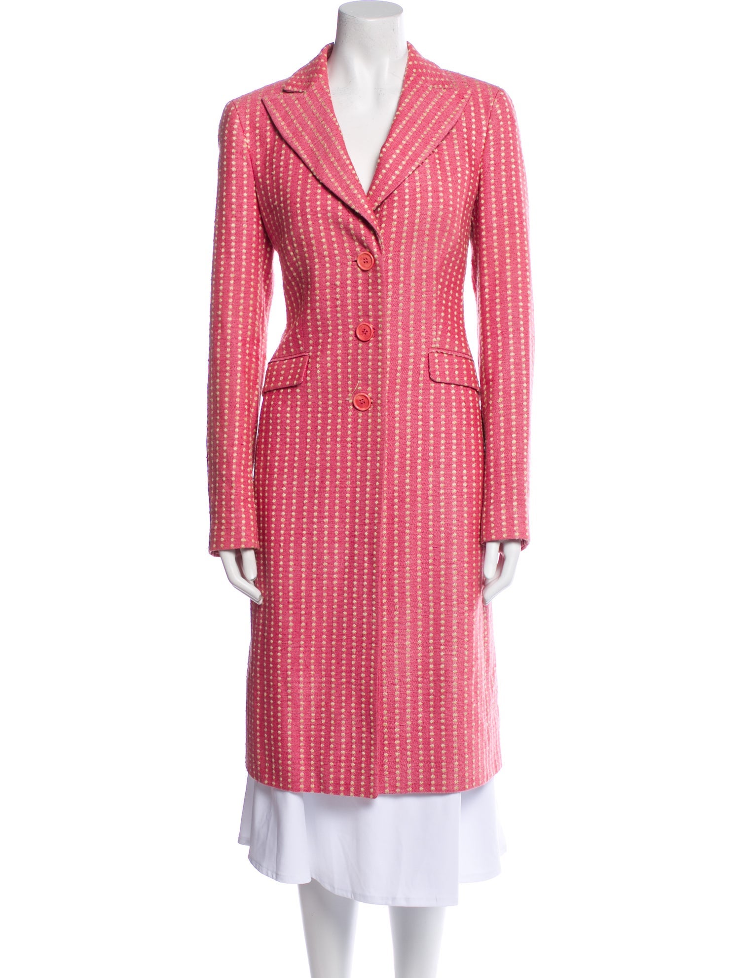 Etro Silk Plaid Print Coat