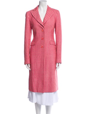 Etro Silk Plaid Print Coat