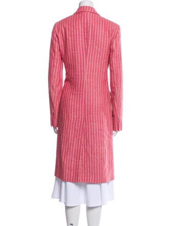 Etro Silk Plaid Print Coat