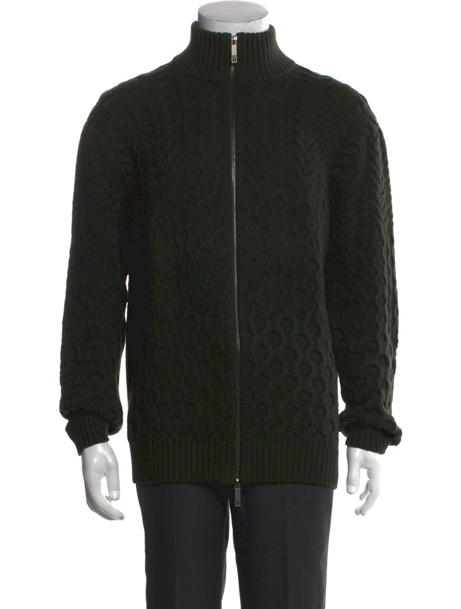 Etro Wool Mock Neck Cardigan