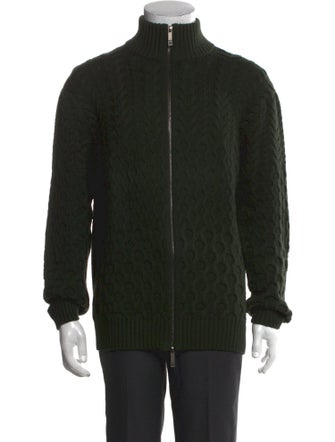 Etro Wool Mock Neck Cardigan