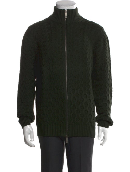 Etro Wool Mock Neck Cardigan