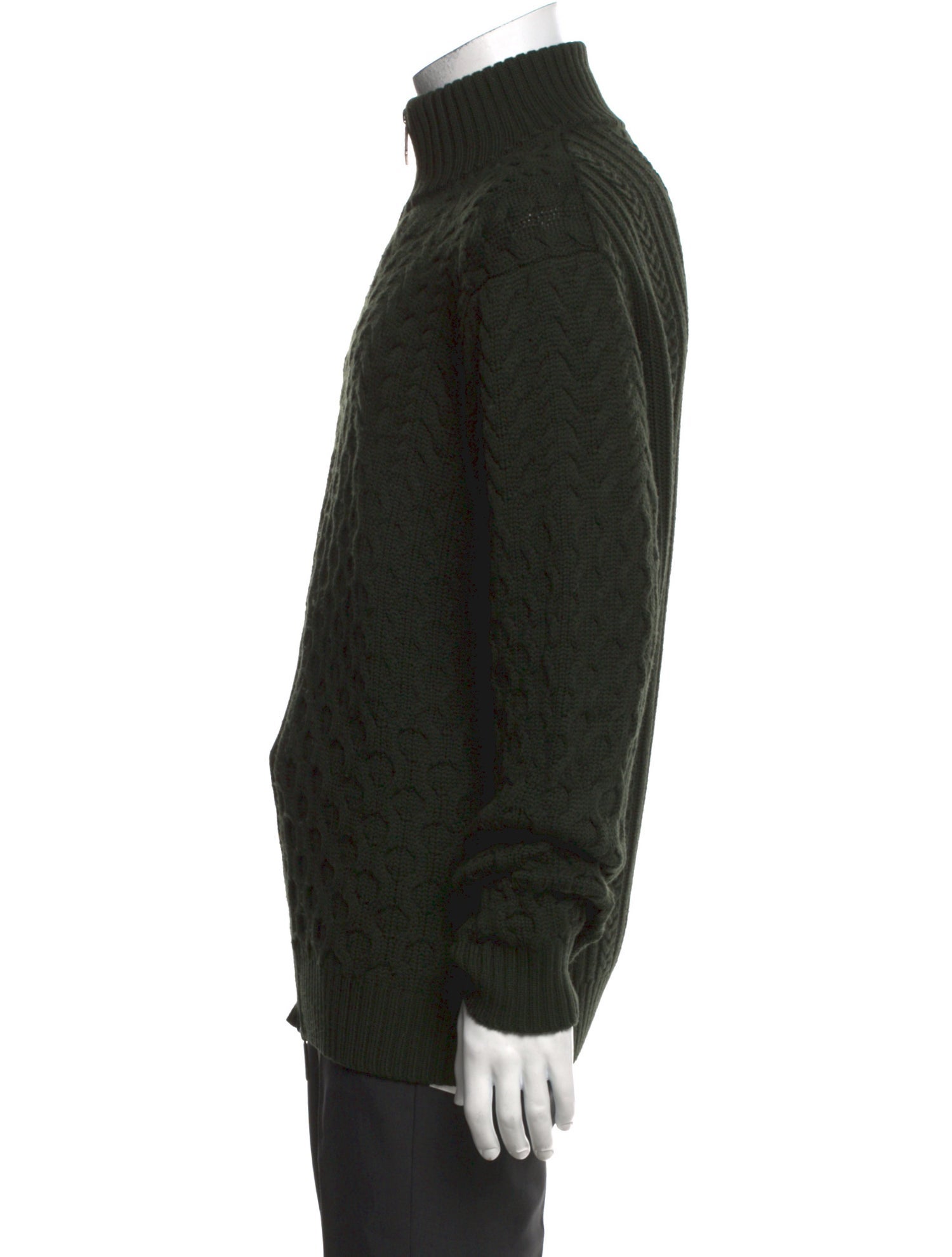 Etro Wool Mock Neck Cardigan