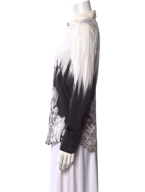 Etro Printed Long Sleeve Button-Up Top