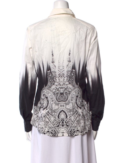 Etro Printed Long Sleeve Button-Up Top