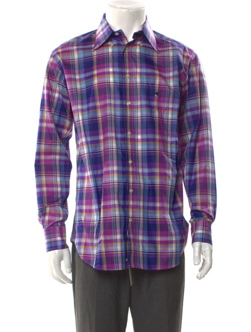Etro Plaid Print Long Sleeve Shirt