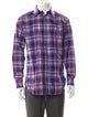 Etro Plaid Print Long Sleeve Shirt