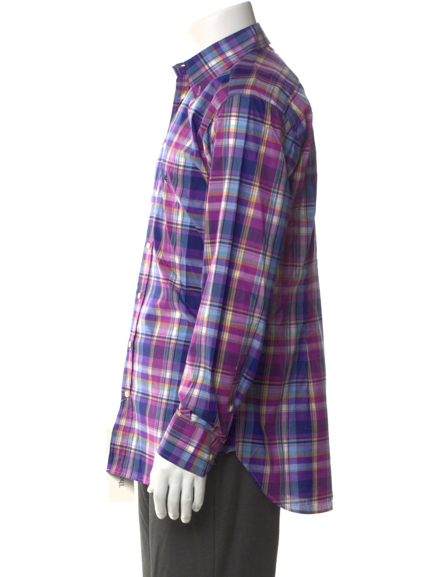 Etro Plaid Print Long Sleeve Shirt