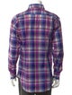 Etro Plaid Print Long Sleeve Shirt