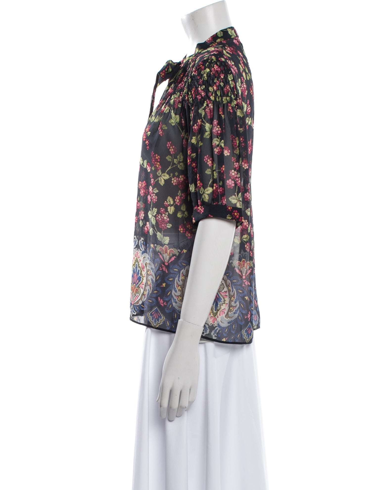 Etro Silk Floral Print Blouse