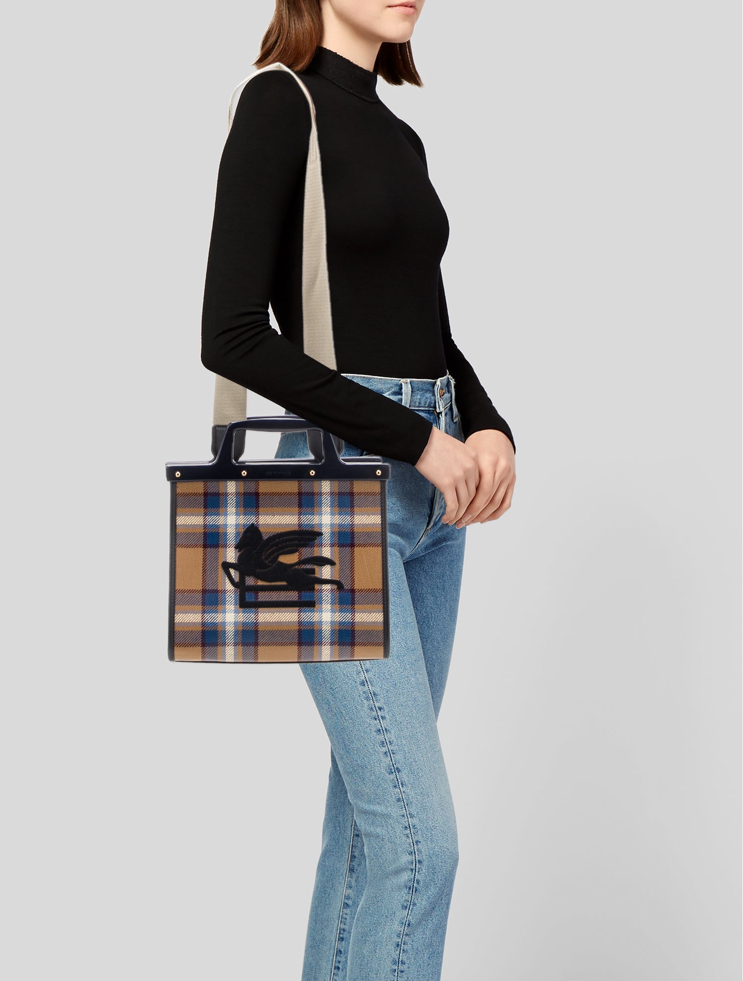 Etro Leather Top Handle Bag