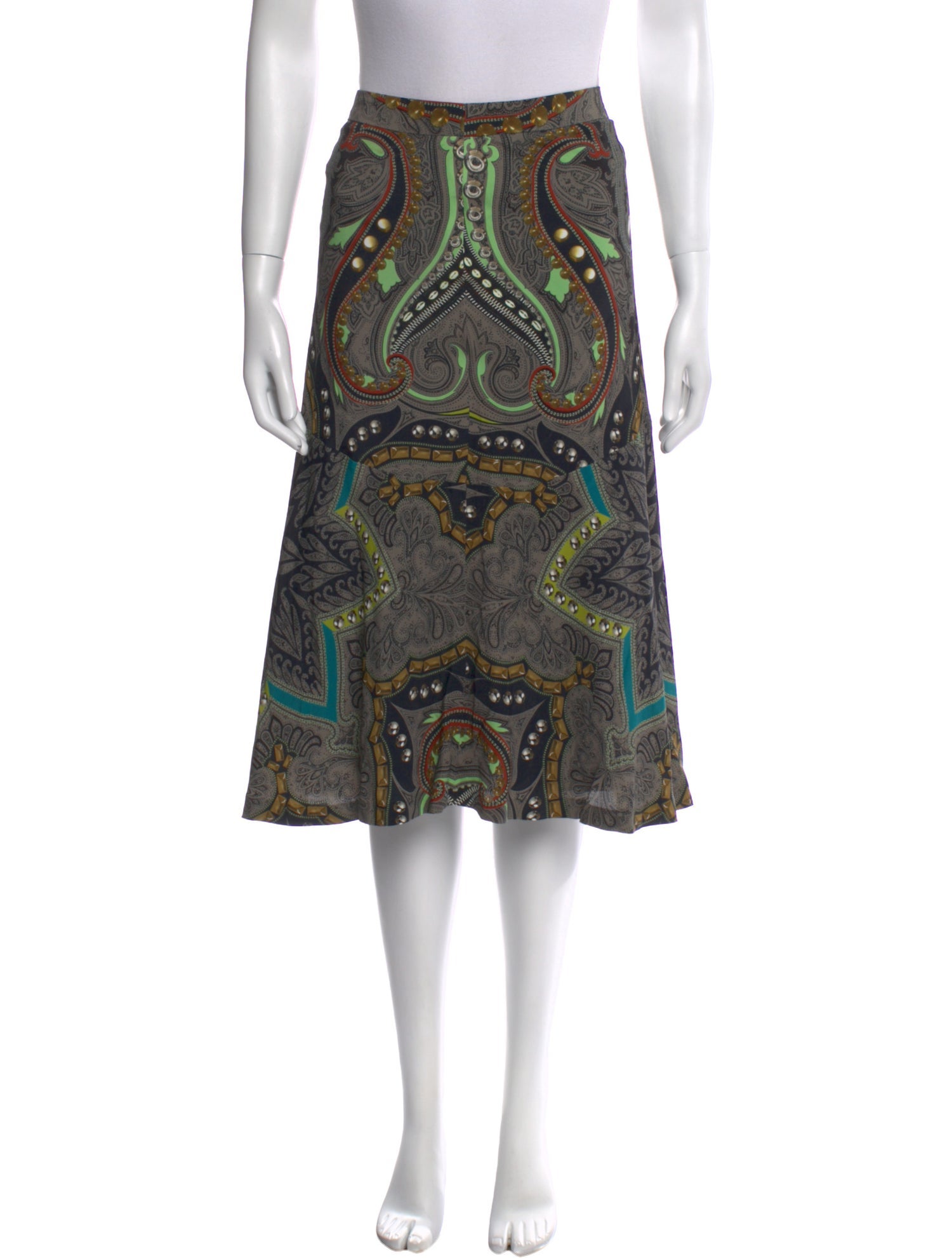 Etro Paisley Print Knee-Length Skirt