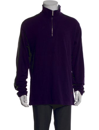 Etro Mock Neck Long Sleeve Polo Sweater
