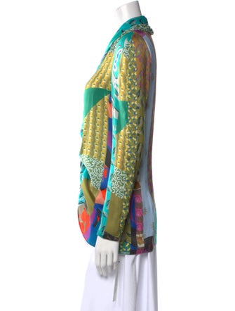 Etro Printed V-Neck Blouse