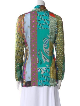 Etro Printed V-Neck Blouse