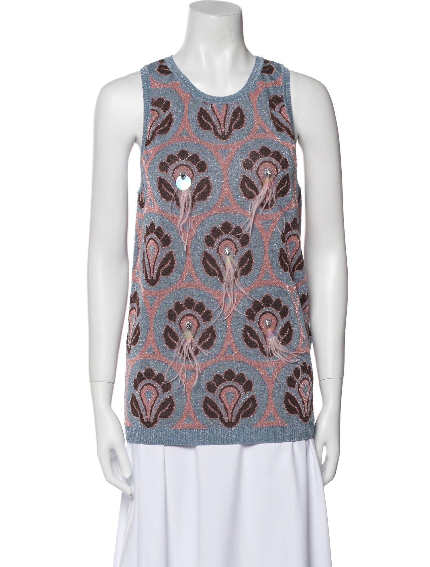 Etro Printed Scoop Neck Top w/ Tags