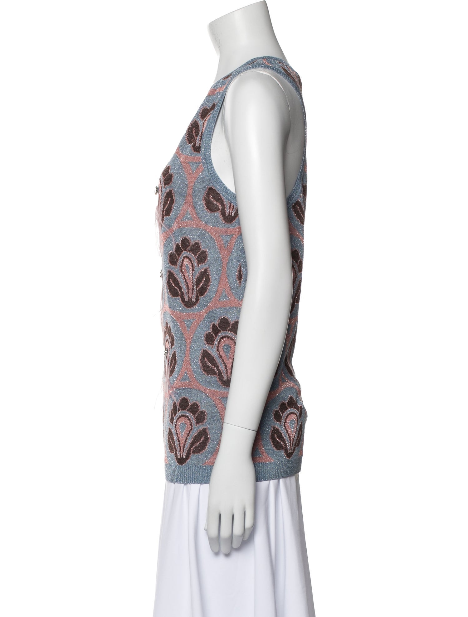 Etro Printed Scoop Neck Top w/ Tags