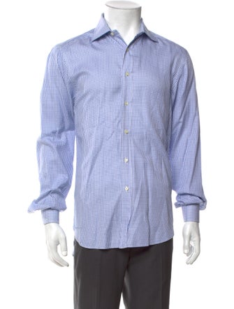 Etro Plaid Print Long Sleeve Dress Shirt