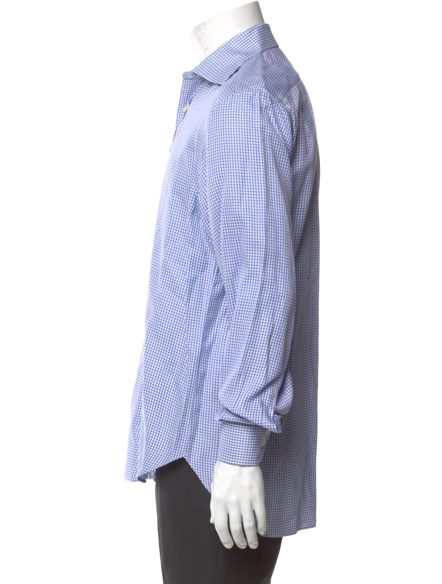 Etro Plaid Print Long Sleeve Dress Shirt