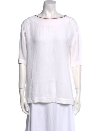 Etro Bateau Neckline Short Sleeve T-Shirt