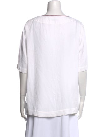 Etro Bateau Neckline Short Sleeve T-Shirt
