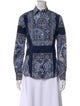Etro Printed Long Sleeve Button-Up Top