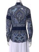 Etro Printed Long Sleeve Button-Up Top