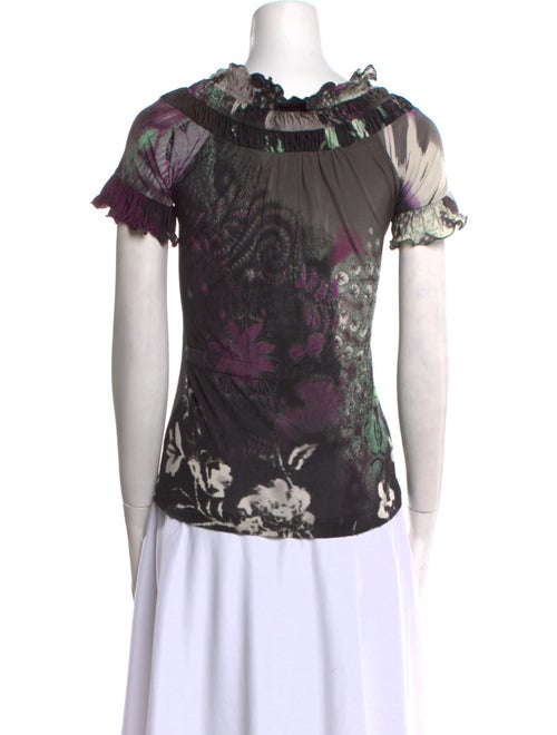 Etro Printed Cowl Neck Top