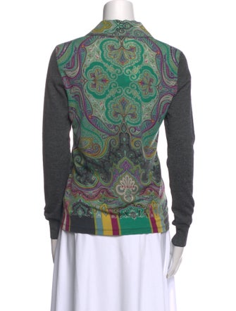 Etro Wool Paisley Print Polo