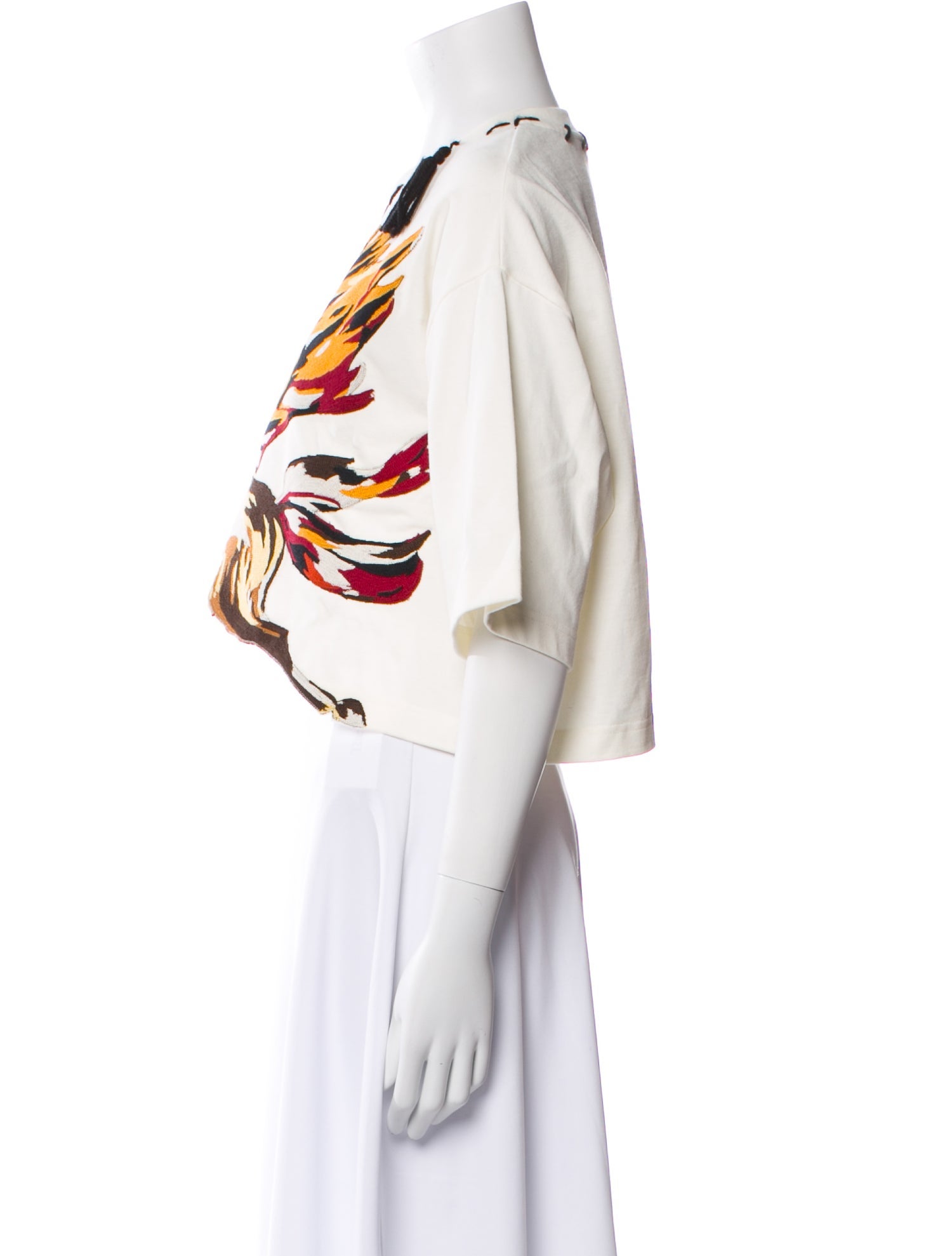 Etro Graphic Print Crew Neck Crop Top w/ Tags