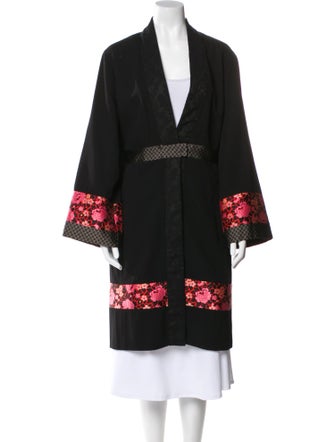 Etro Wool Floral Print Coat