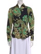 Etro Floral Print Long Sleeve Button-Up Top