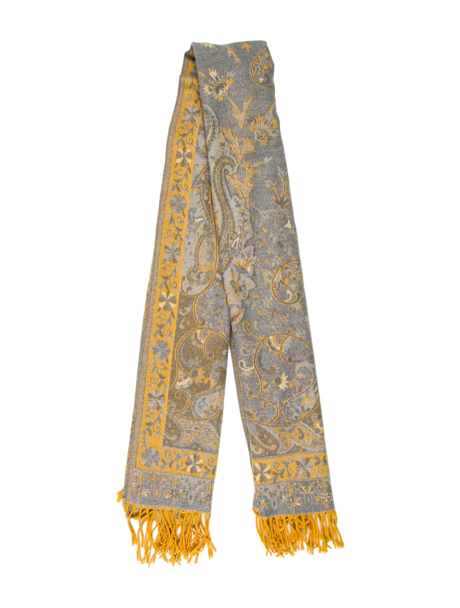 Etro Cashmere Paisley Print Scarf