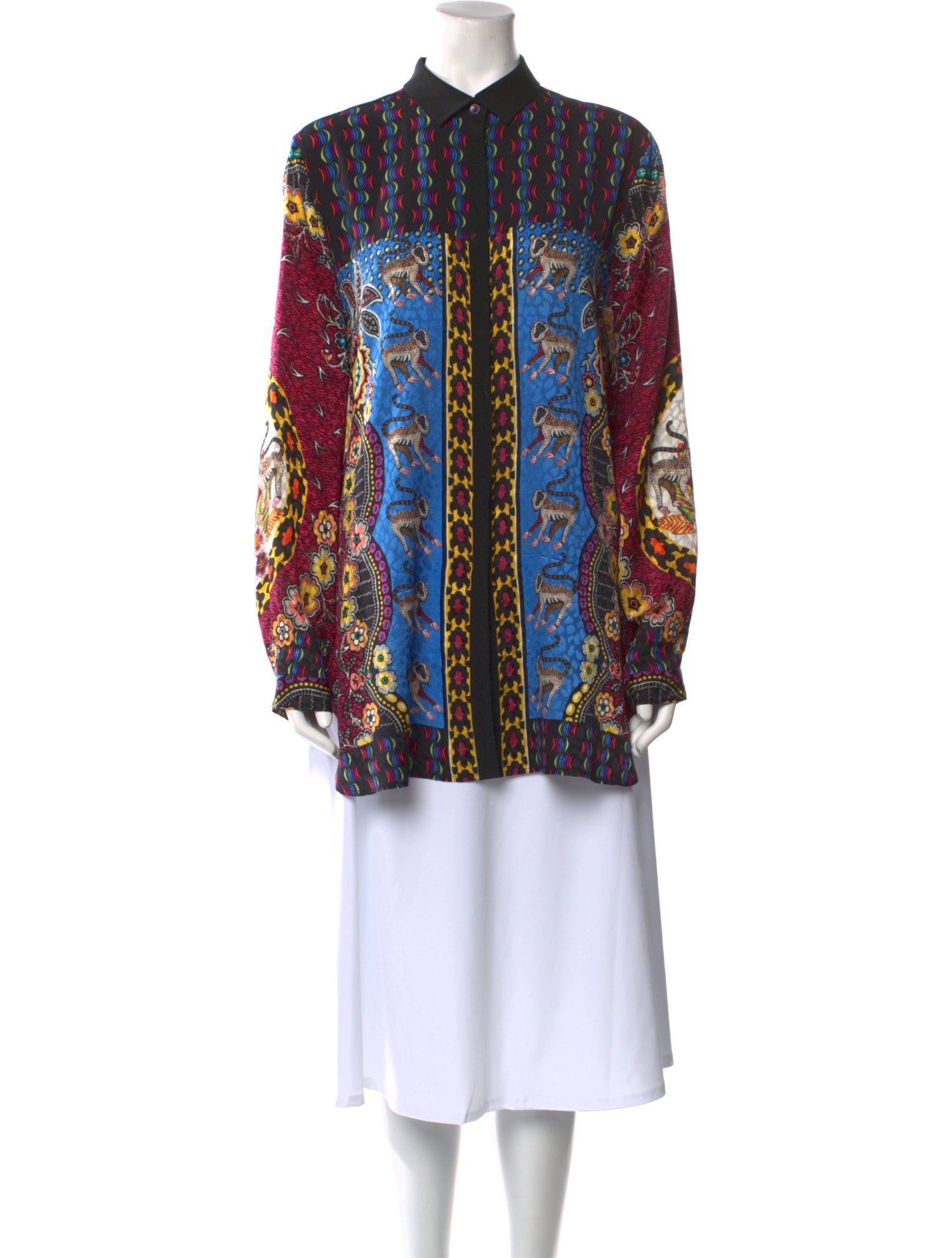 Etro Paisley Print Long Sleeve Tunic