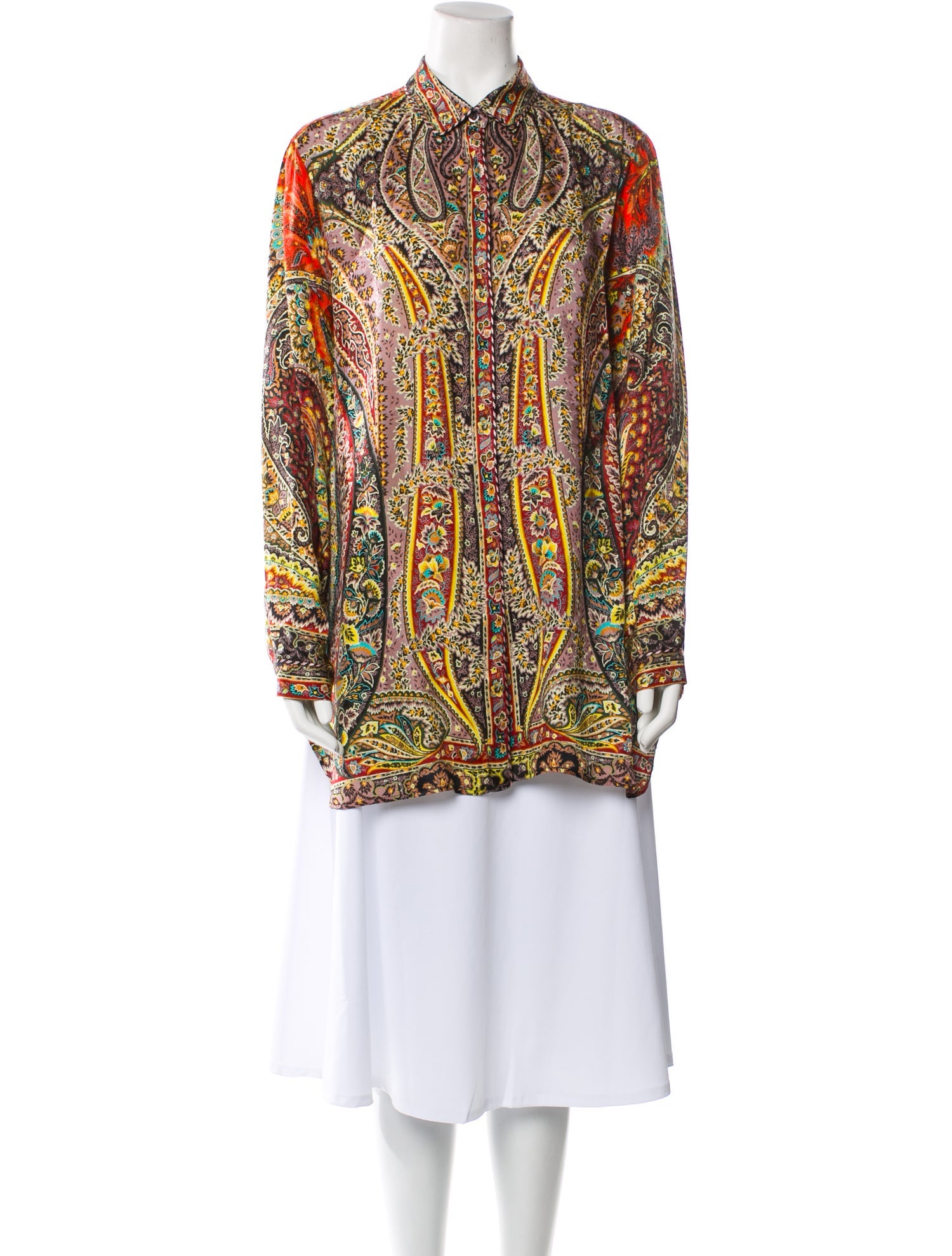 Etro Paisley Print Mock Neck Tunic