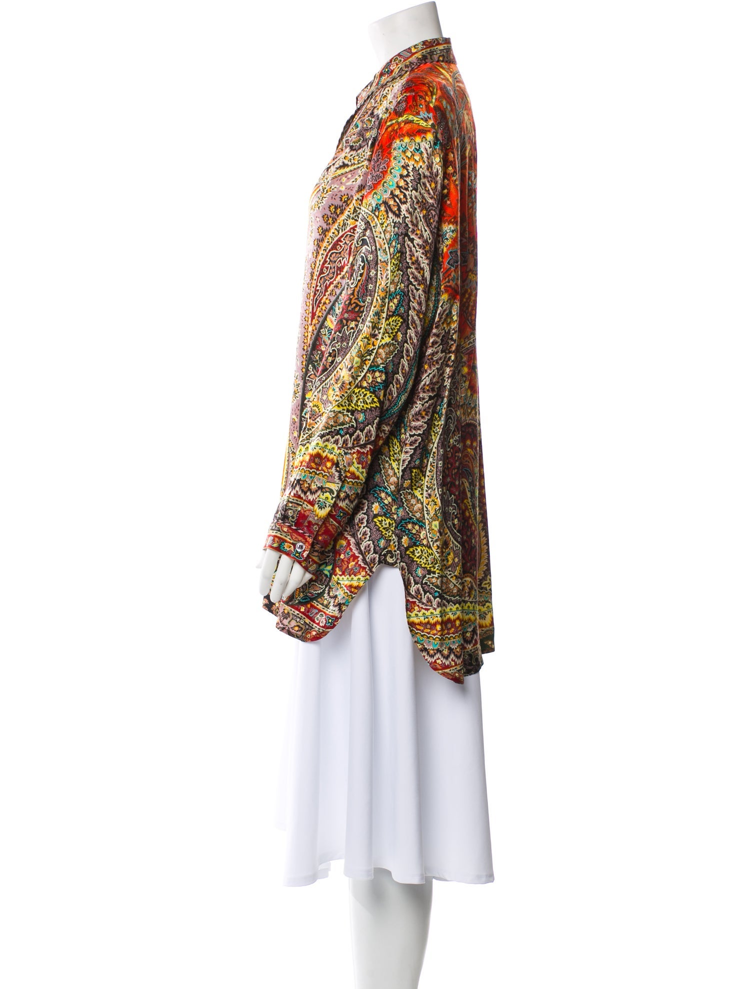Etro Paisley Print Mock Neck Tunic