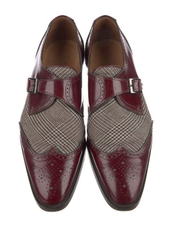 Etro Leather Printed Dress Loafers
