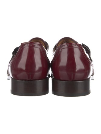 Etro Leather Printed Dress Loafers