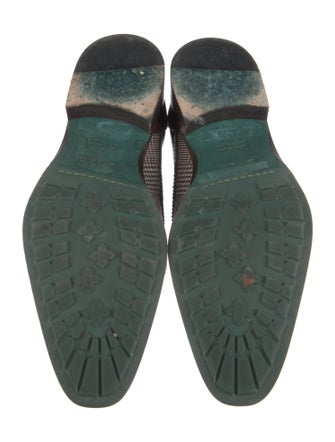 Etro Leather Printed Dress Loafers