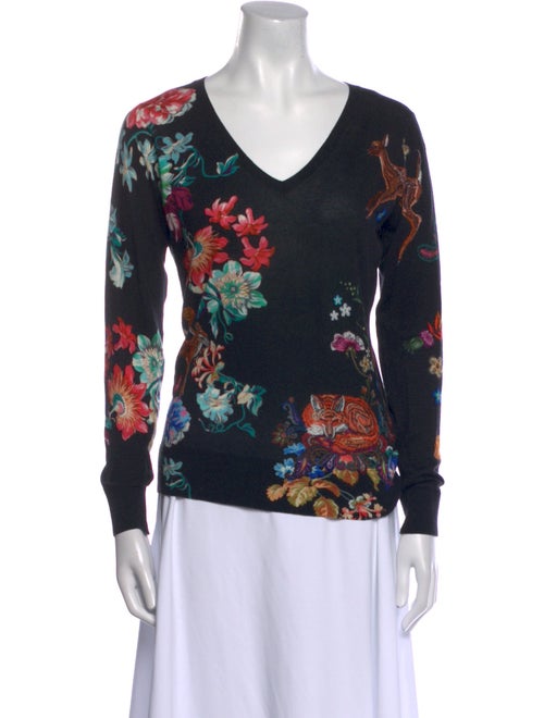 Etro Silk Floral Print Top