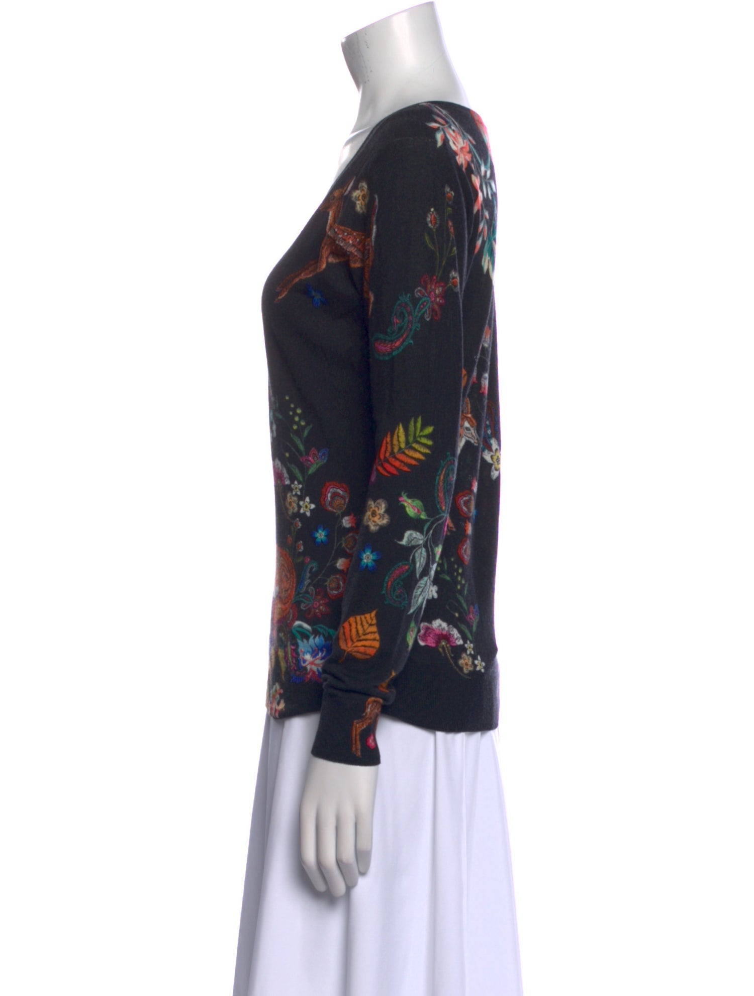 Etro Silk Floral Print Top