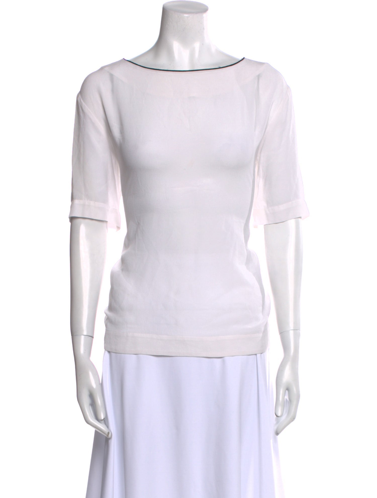 Etro Silk Bateau Neckline T-Shirt