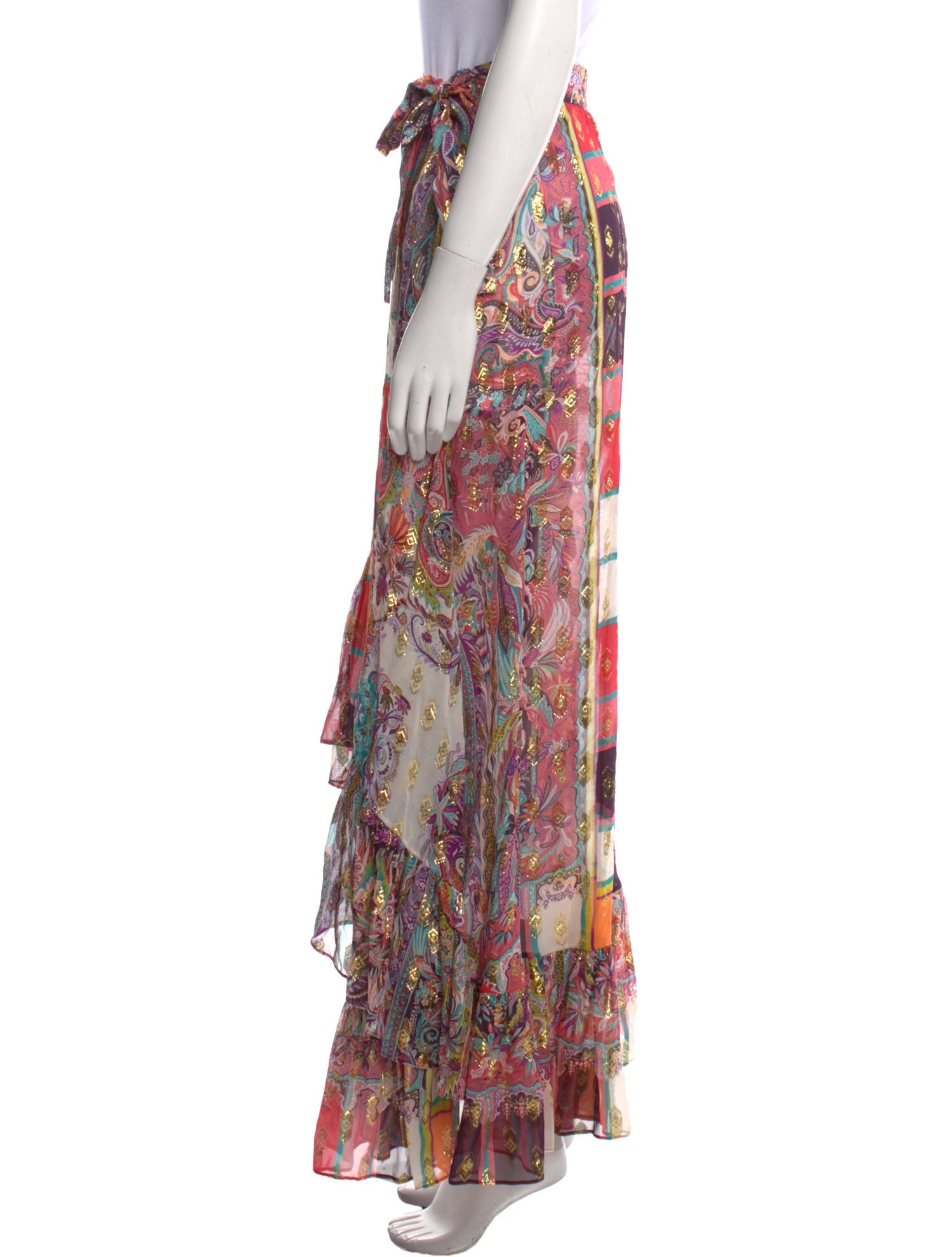 Etro Silk Long Skirt
