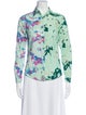 Etro Floral Print Long Sleeve Button-Up Top