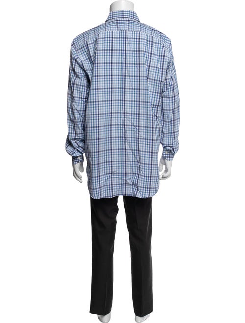 Etro Plaid Print Long Sleeve Dress Shirt