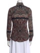 Etro Paisley Print Long Sleeve Button-Up Top