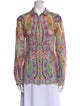 Etro Paisley Print Long Sleeve Button-Up Top