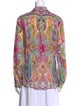 Etro Paisley Print Long Sleeve Button-Up Top