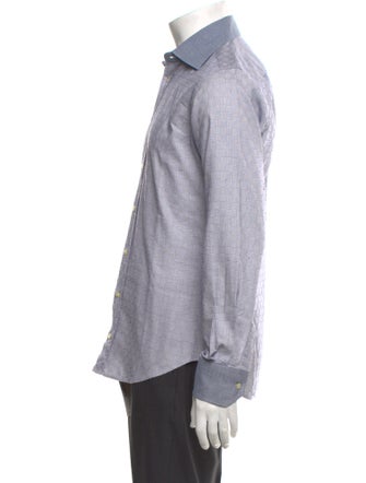 Etro Plaid Print Long Sleeve Shirt