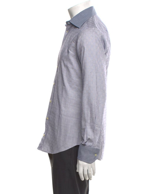 Etro Plaid Print Long Sleeve Shirt